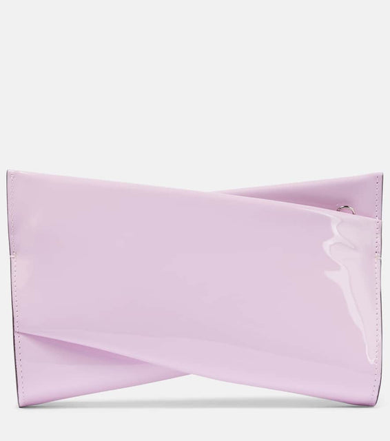 Christian Louboutin Loubitwist Small patent leather clutch. Shop Christian Louboutin Clutches for women now.
