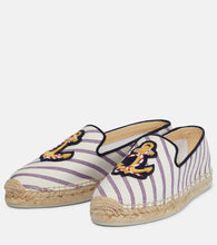 Christian Louboutin Loudmer Donna striped canvas espadrilles