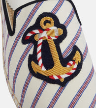 Christian Louboutin Loudmer Donna striped canvas espadrilles