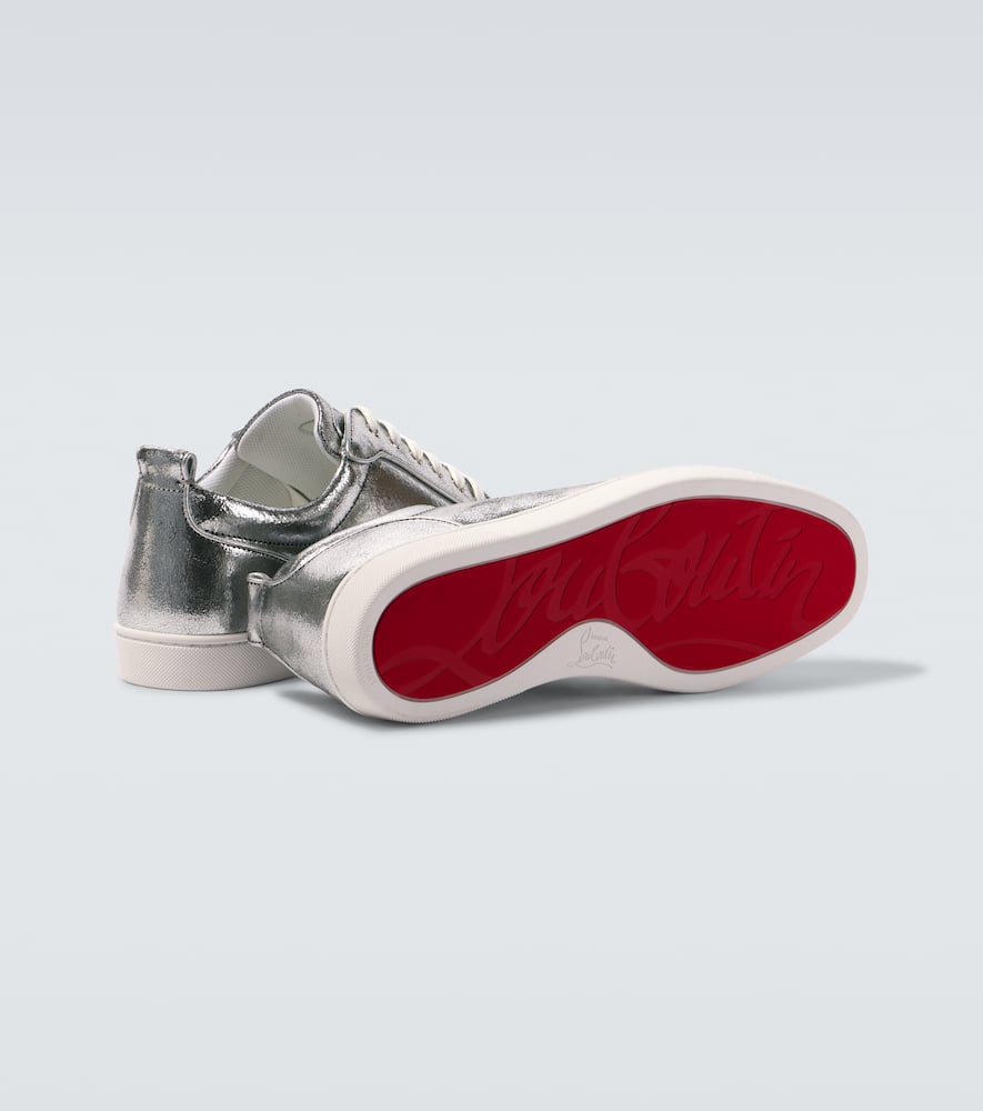 Christian Louboutin Louis Junior metallic leather sneakers