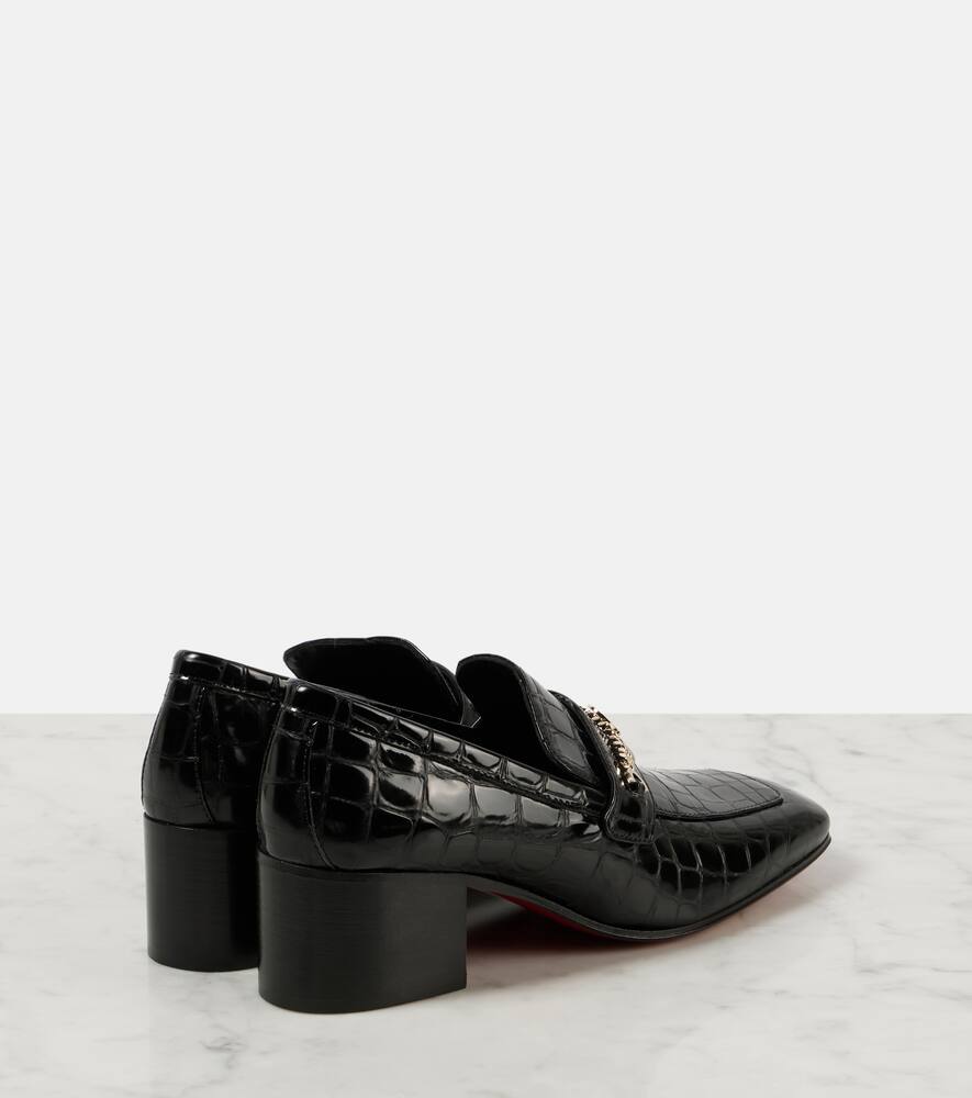 Christian Louboutin MJ Moc croc-effect leather loafers