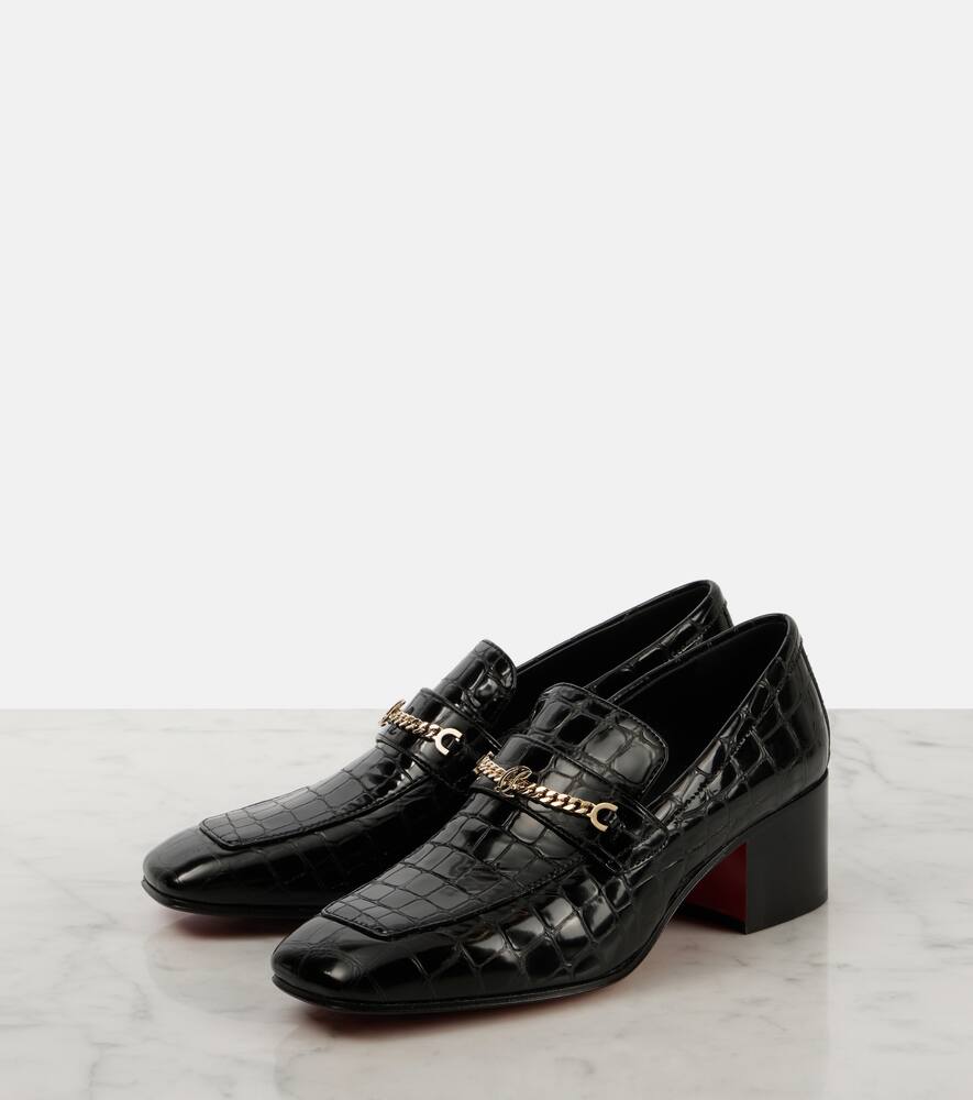 Christian Louboutin MJ Moc croc-effect leather loafers