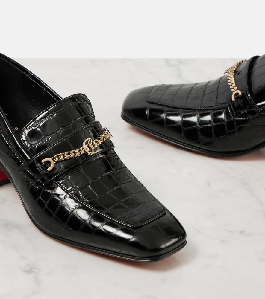 Christian Louboutin MJ Moc croc-effect leather loafers