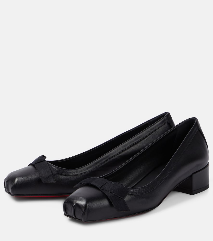Christian Louboutin Mamaflirt 30 bow-detail leather pumps