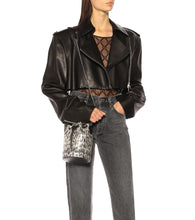 Christian Louboutin Marie Jane metallic bucket bag