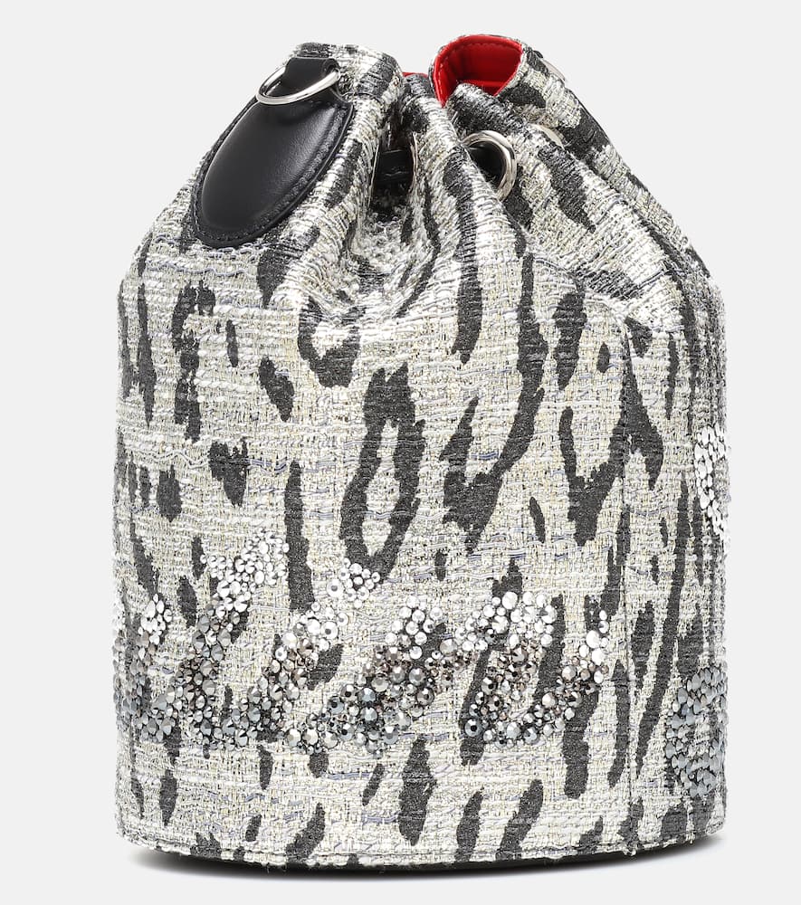Christian Louboutin Marie Jane metallic bucket bag