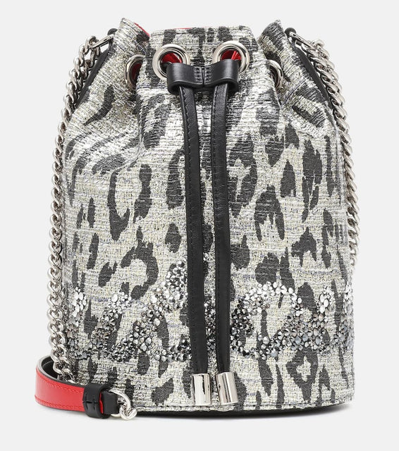 Christian Louboutin Marie Jane metallic bucket bag. Shop Christian Louboutin Bucket Bags for women now.