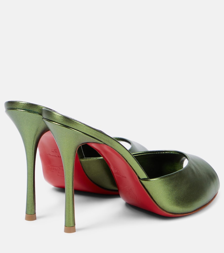 Christian Louboutin Me Dolly 100 metallic leather mules