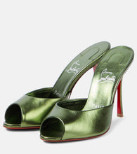 Christian Louboutin Me Dolly 100 metallic leather mules