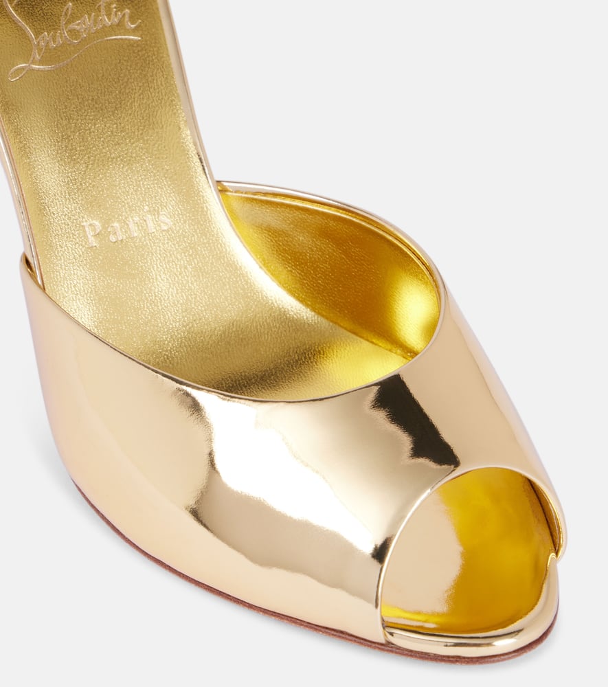 Christian Louboutin Me Dolly mirrored leather mules