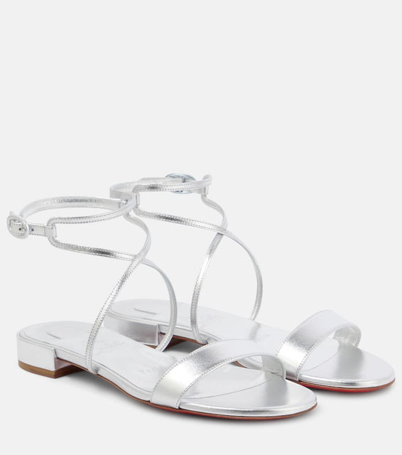 Christian Louboutin Miss Choca metallic leather sandals