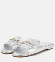 Christian Louboutin Miss MJ metallic leather mules