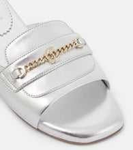 Christian Louboutin Miss MJ metallic leather mules