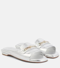 Christian Louboutin Miss MJ metallic leather mules