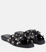 Christian Louboutin Miss Spike Club embellished leather slides