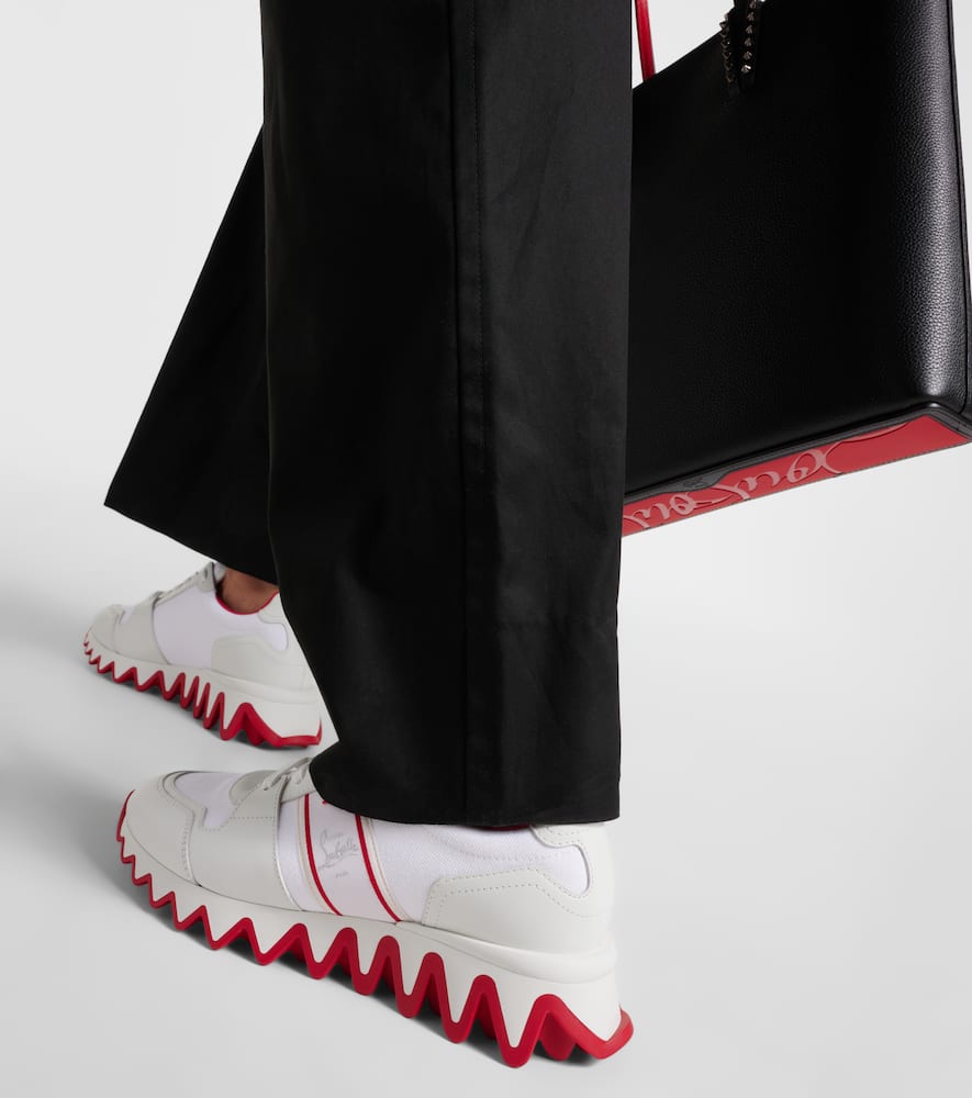 Christian Louboutin Nastroshark Donna leather and canvas sneakers