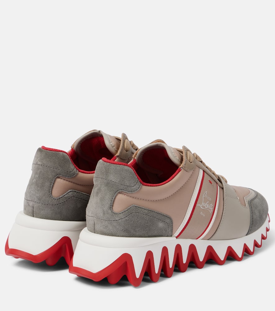 Christian Louboutin Nastroshark suede-trimmed sneakers