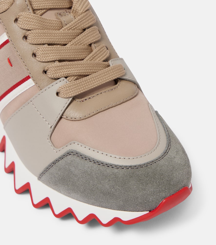 Christian Louboutin Nastroshark suede-trimmed sneakers