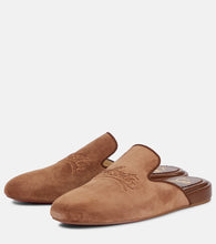 Christian Louboutin Navy Coolito Donna suede slippers