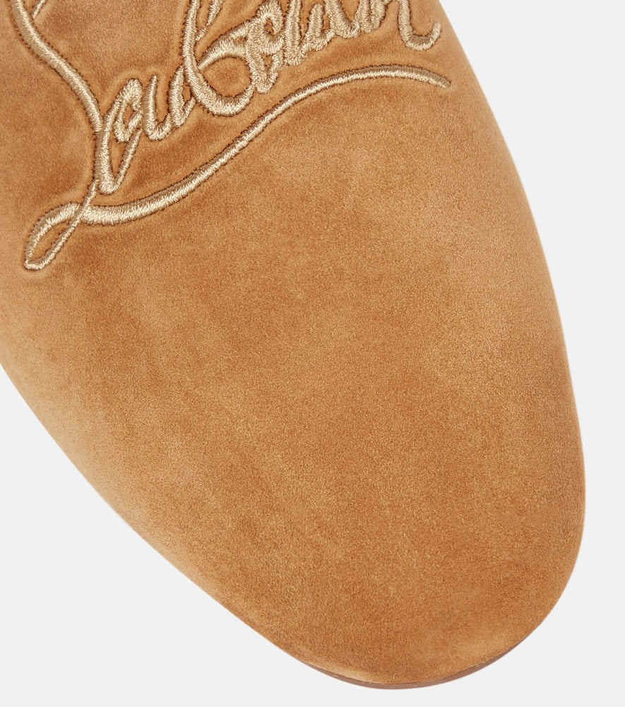 Christian Louboutin Navy Coolito Donna suede slippers