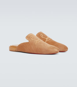 Christian Louboutin Navy Coolito Flat mules