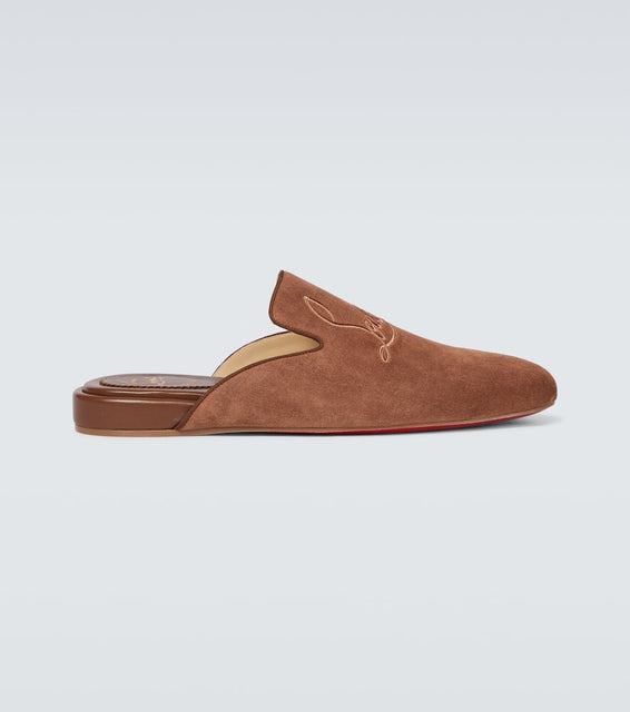 Christian Louboutin Navy Coolito Flat mules