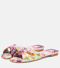 Christian Louboutin Nicol Is Back floral satin slides