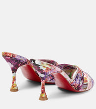 Christian Louboutin Nicol Is Back floral silk satin sandals