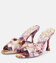 Christian Louboutin Nicol Is Back floral silk satin sandals