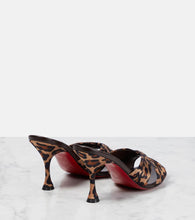 Christian Louboutin Nicol is Back 85 leopard-print satin mules