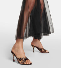 Christian Louboutin Nicol is Back 85 leopard-print satin mules