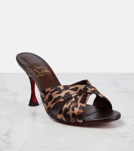Christian Louboutin Nicol is Back 85 leopard-print satin mules