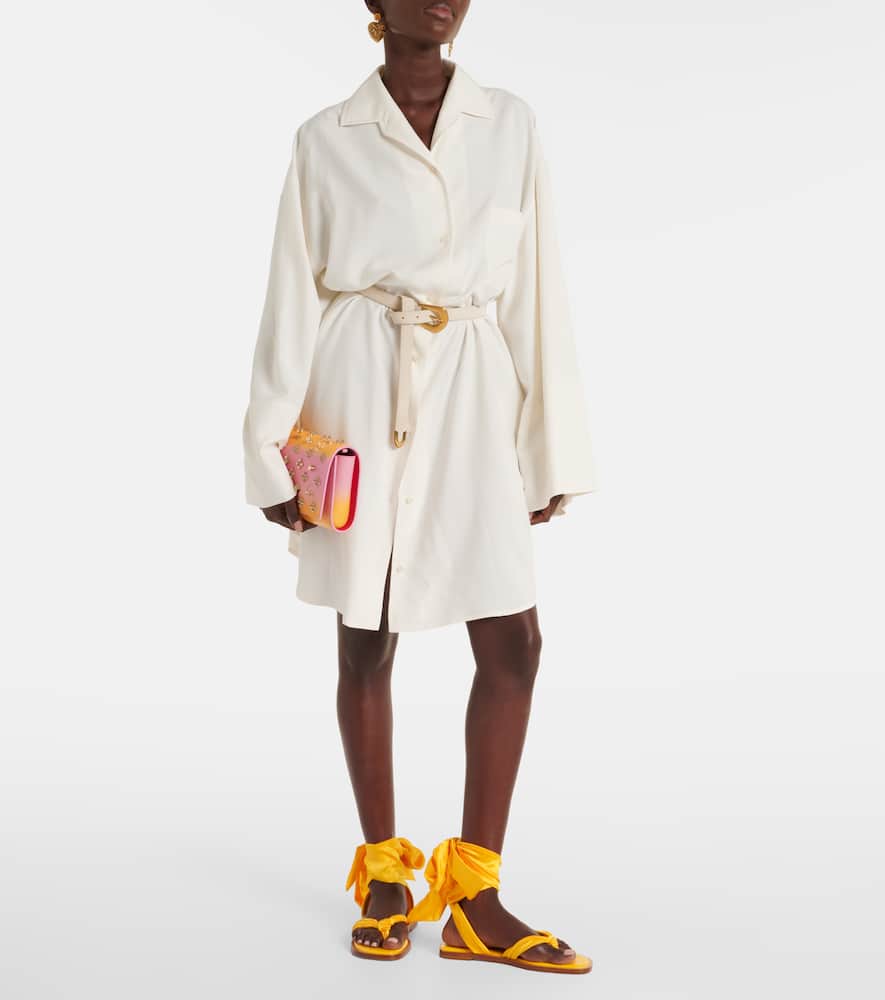 Christian Louboutin Nilo Du D√É¬©sert  satin thong sandals