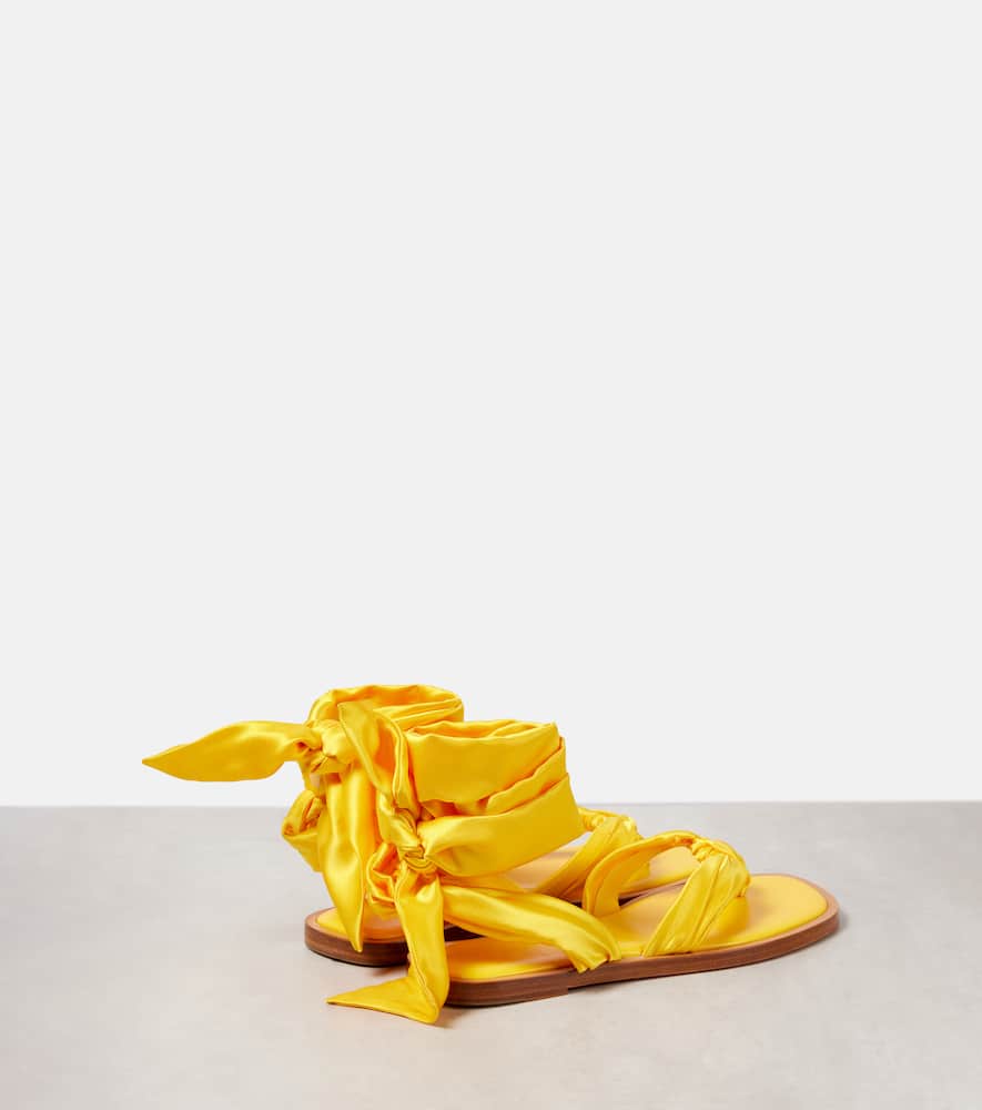 Christian Louboutin Nilo Du D√É¬©sert  satin thong sandals