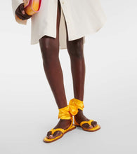 Christian Louboutin Nilo Du D√É¬©sert cr√É¬™pe satin thong sandals