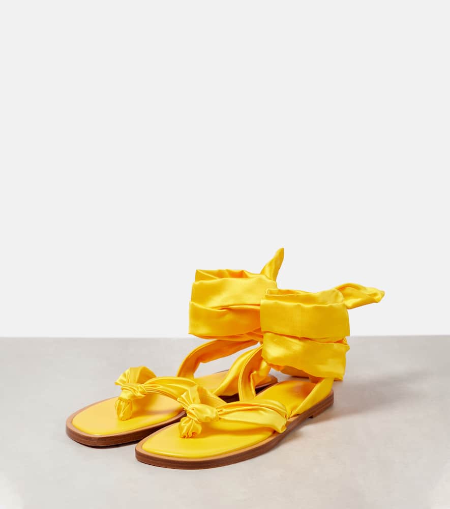 Christian Louboutin Nilo Du D√É¬©sert  satin thong sandals