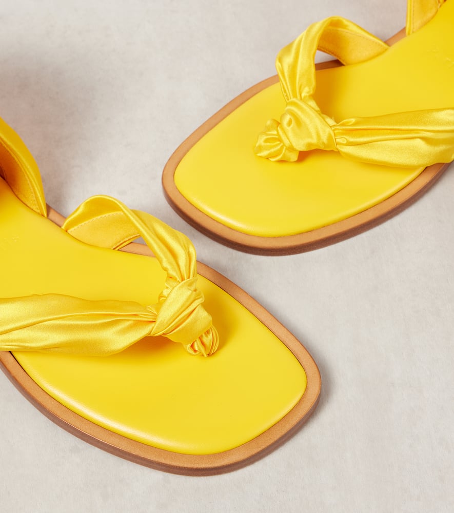 Christian Louboutin Nilo Du D√É¬©sert  satin thong sandals