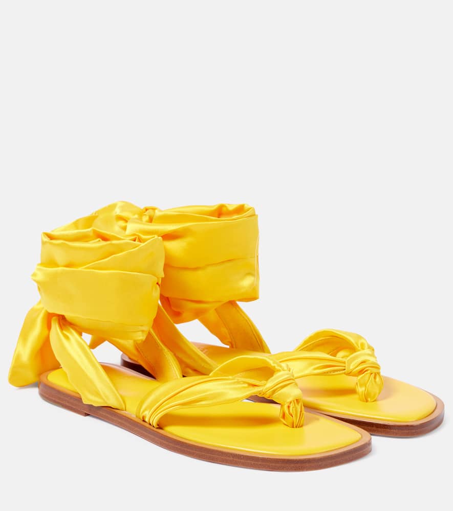 Christian Louboutin Nilo Du D√É¬©sert cr√É¬™pe satin thong sandals