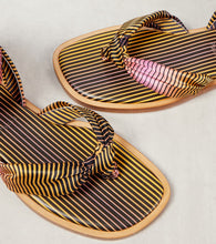 Christian Louboutin Nilo Du D√É¬©sert striped cr√É¬™pe satin sandals