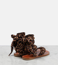 Christian Louboutin Niloo du D√É¬©sert leopard-print satin sandals