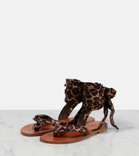 Christian Louboutin Niloo du D√É¬©sert leopard-print satin sandals