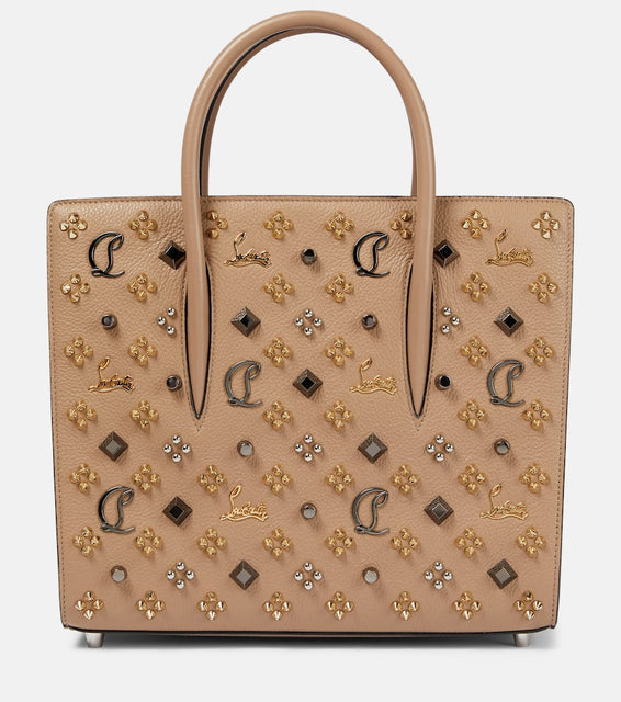 Christian Louboutin Paloma Medium embellished leather tote bag. Shop Christian Louboutin Tote Bags for women now.