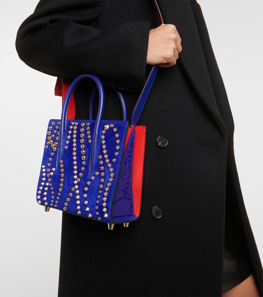 Christian Louboutin Paloma Mini velour and leather tote bag