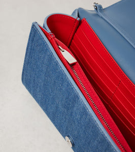 Christian Louboutin Paloma denim clutch