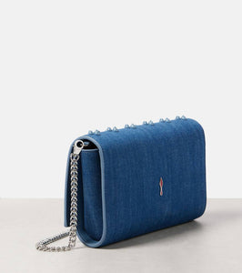Christian Louboutin Paloma denim clutch