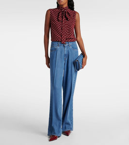 Christian Louboutin Paloma denim clutch