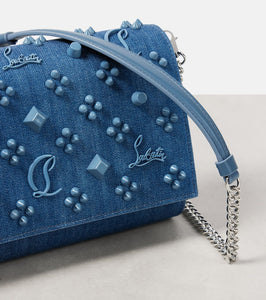 Christian Louboutin Paloma denim clutch