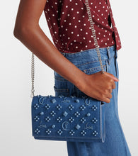 Christian Louboutin Paloma denim clutch