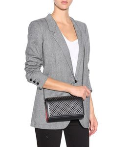 Christian Louboutin Paloma embellished leather clutch