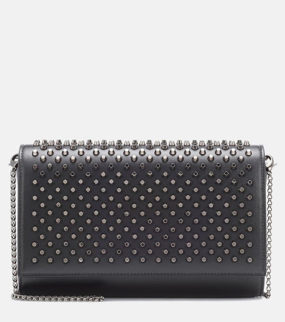 Christian Louboutin Paloma embellished leather clutch. Shop Christian Louboutin Shoulder Bags for women now.